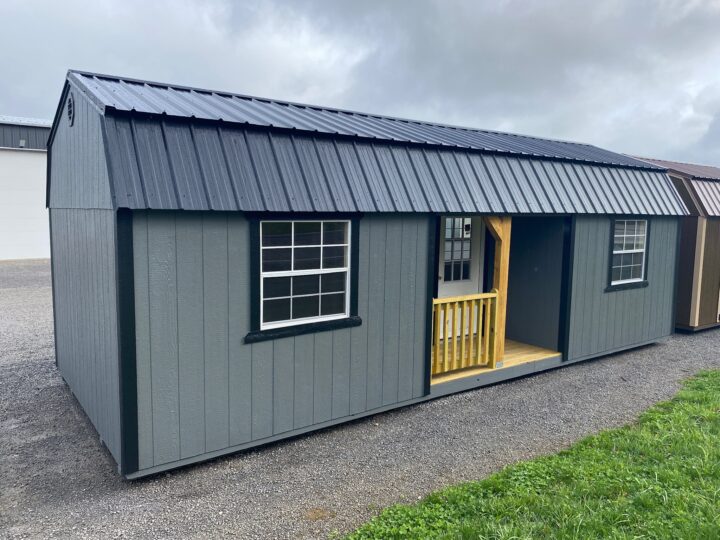 Elite Center Porch Lofted Cabin 12 x 28