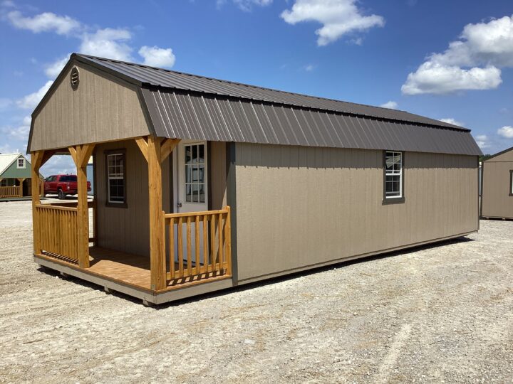 Traditional Lofted Barn Cabin 14 x 32 - Image 2