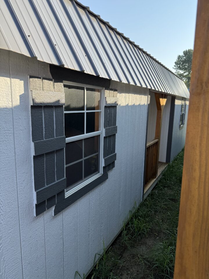 Elite Center Porch Lofted Cabin 12x32 - Image 2